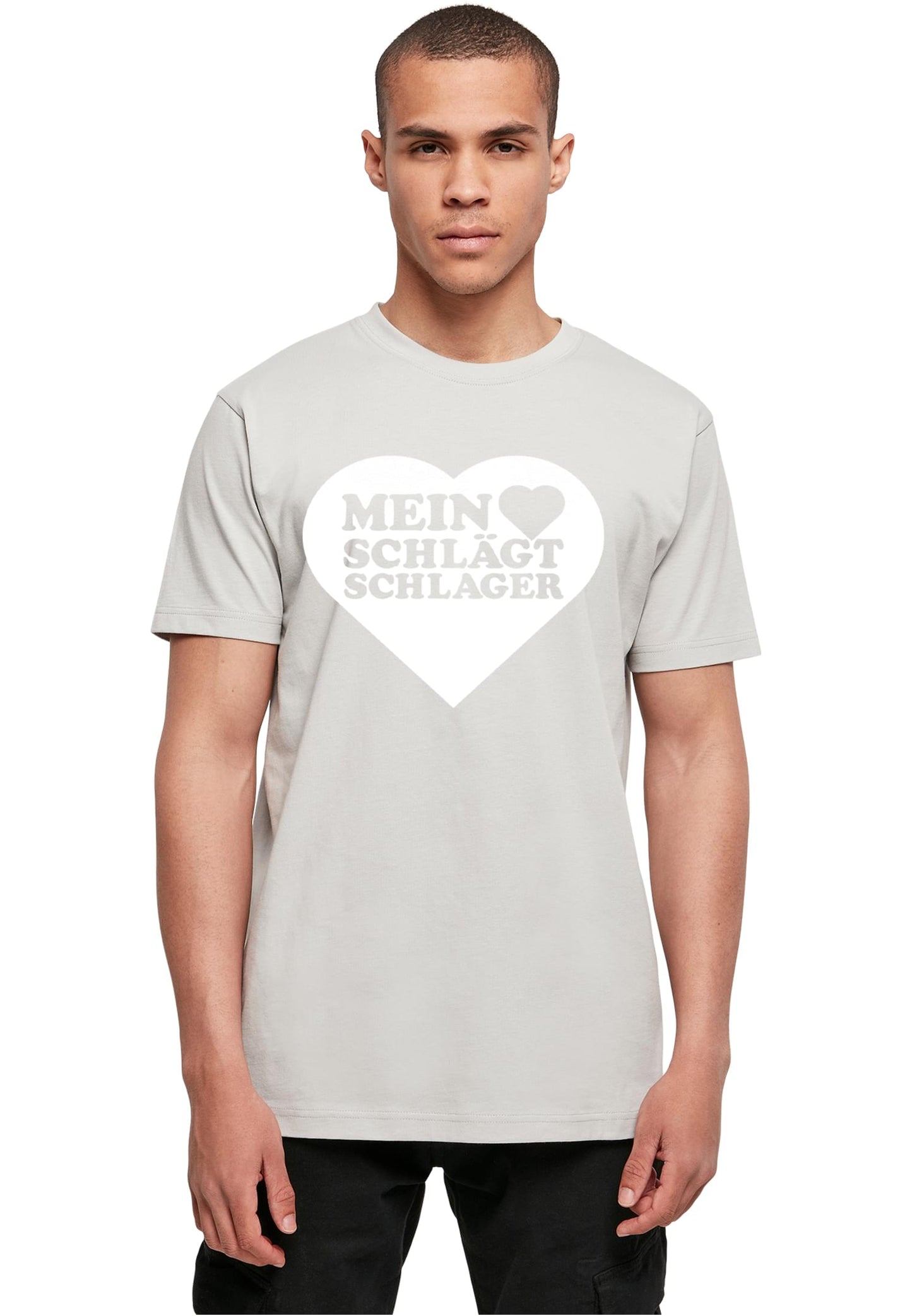 MHSS Herz Weiß T-Shirt Lightasphalt