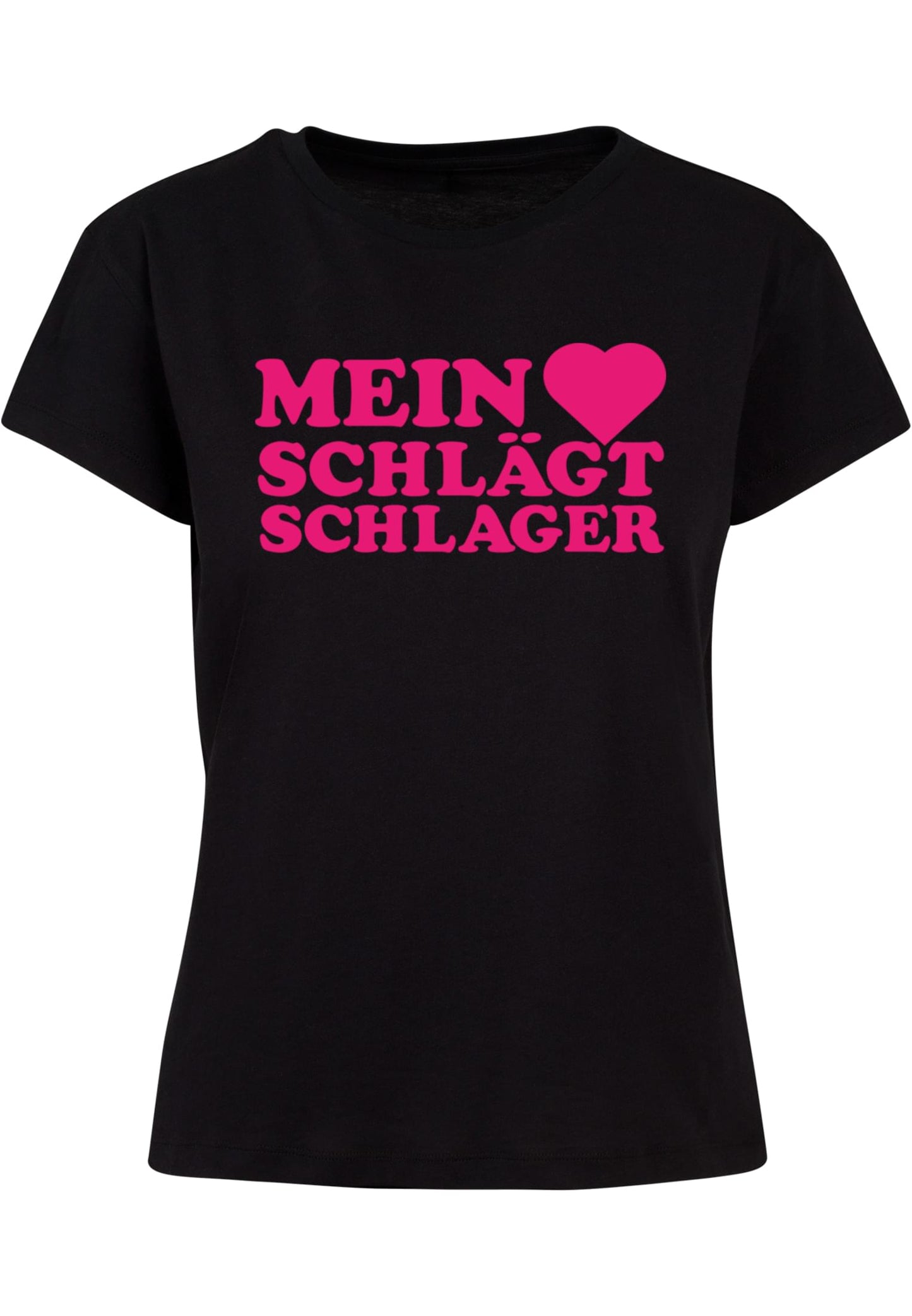 Ladies MHSS Logo Pink T-Shirt Black