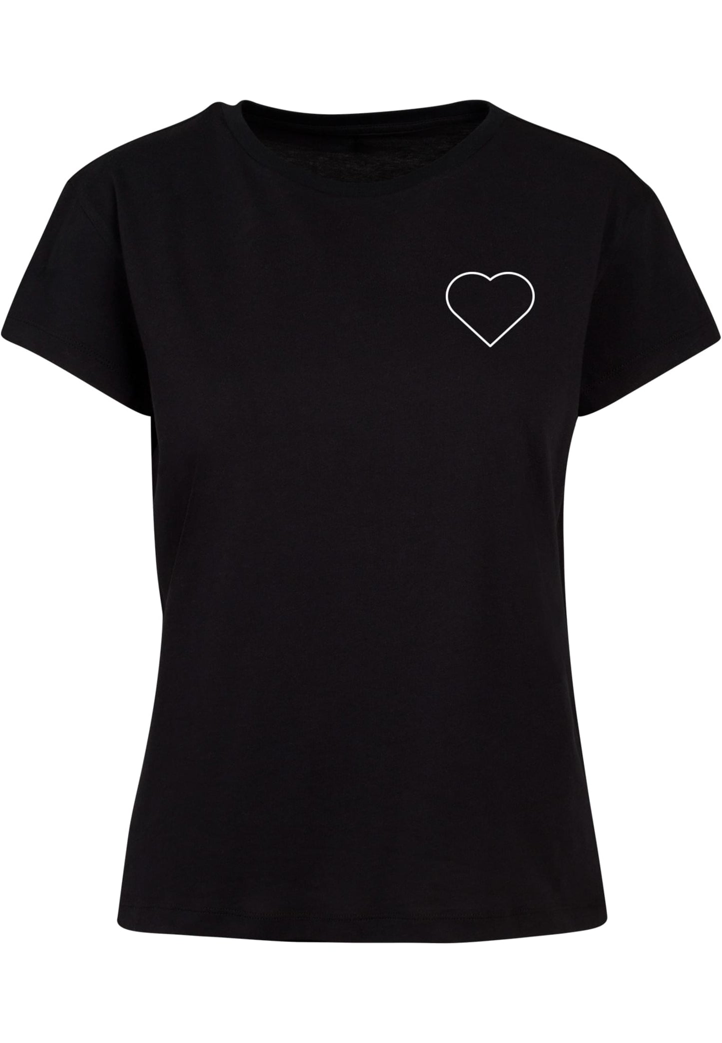Ladies MHSS Herz Weiß 2 T-Shirt Black