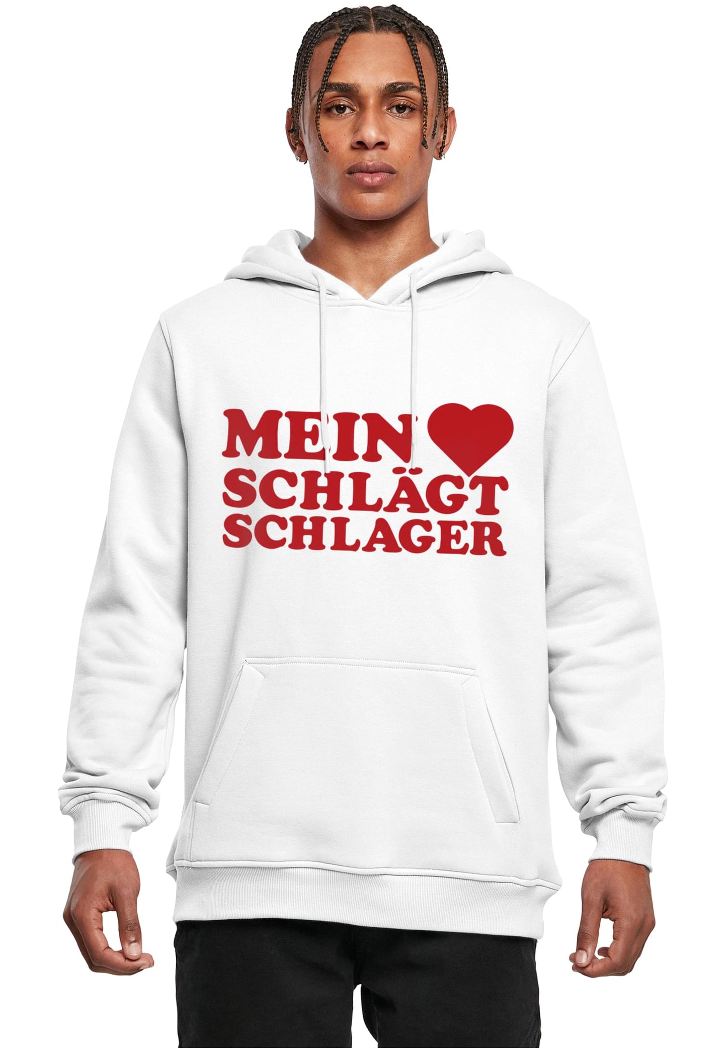 MHSS Logo Rot Hoodie White