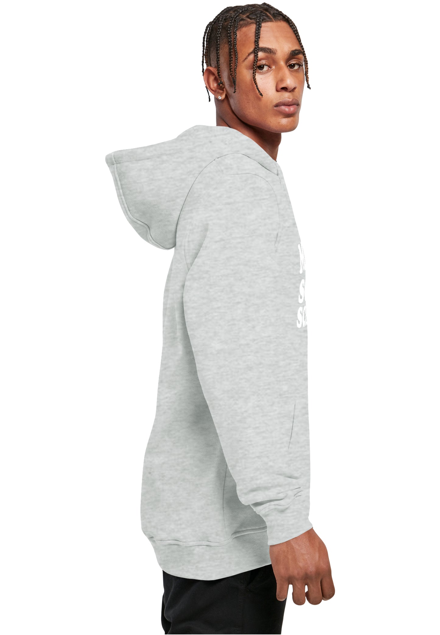 MHSS Logo Weiß Hoodie Heather Grey
