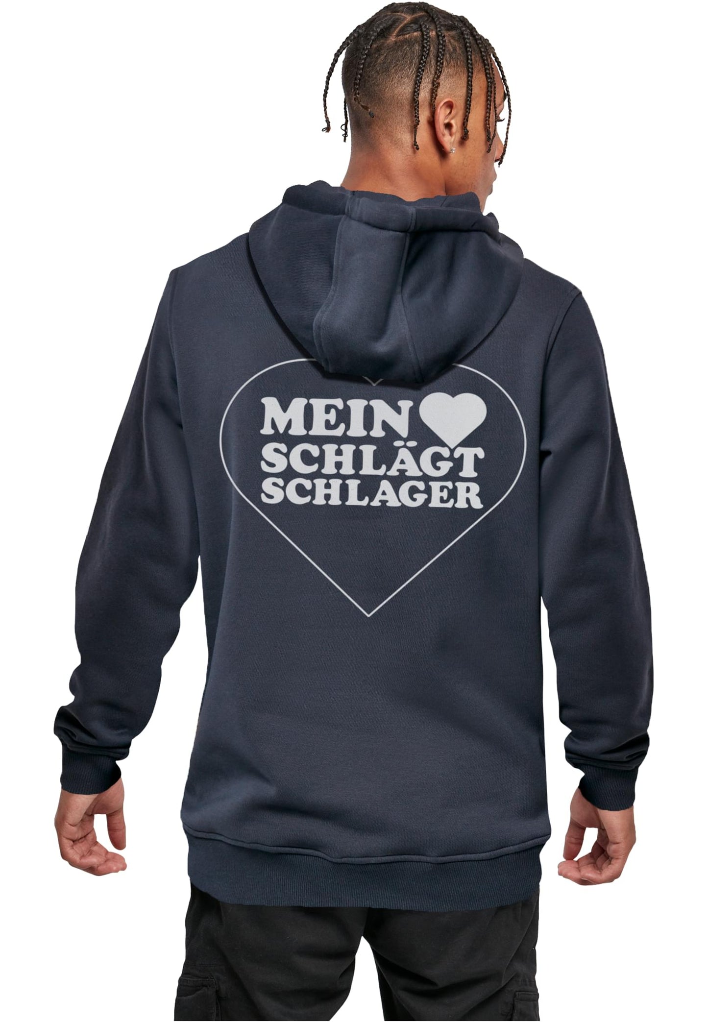 MHSS Herz Weiß 2 Hoodie b Navy