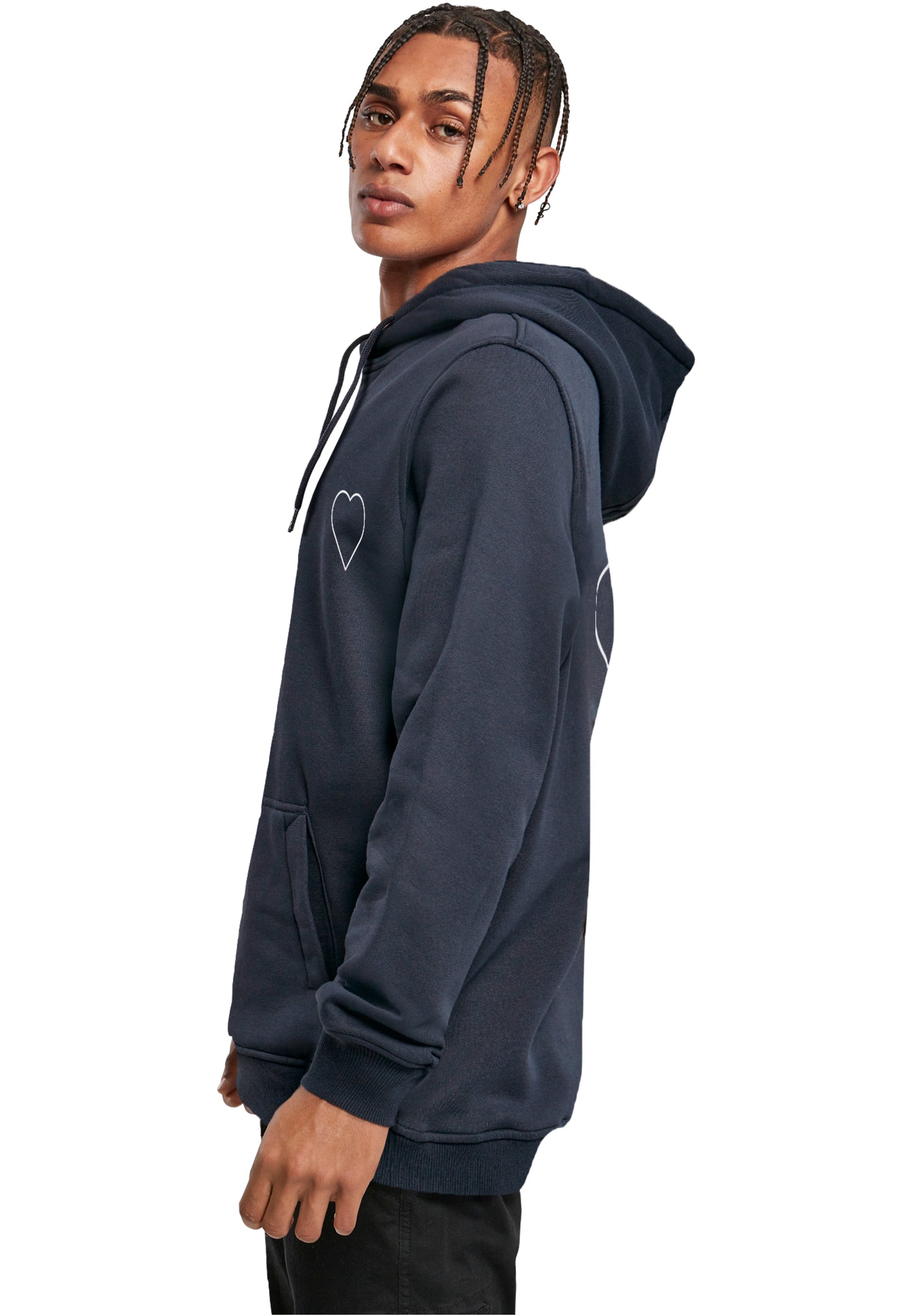 MHSS Herz Weiß 2 Hoodie b Navy
