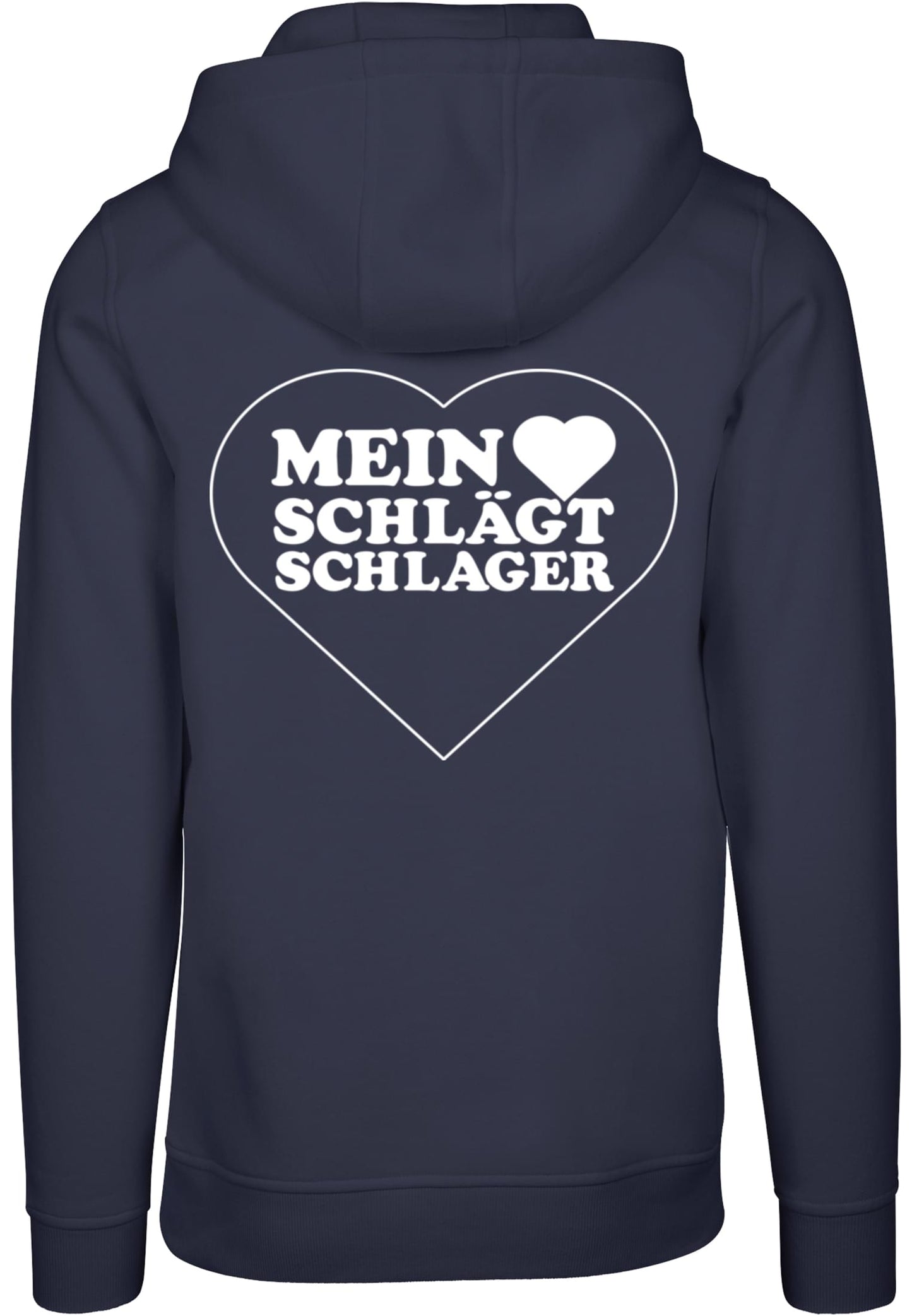 Schlager Hert Hoodie Dunkelblau mit Rückenprint