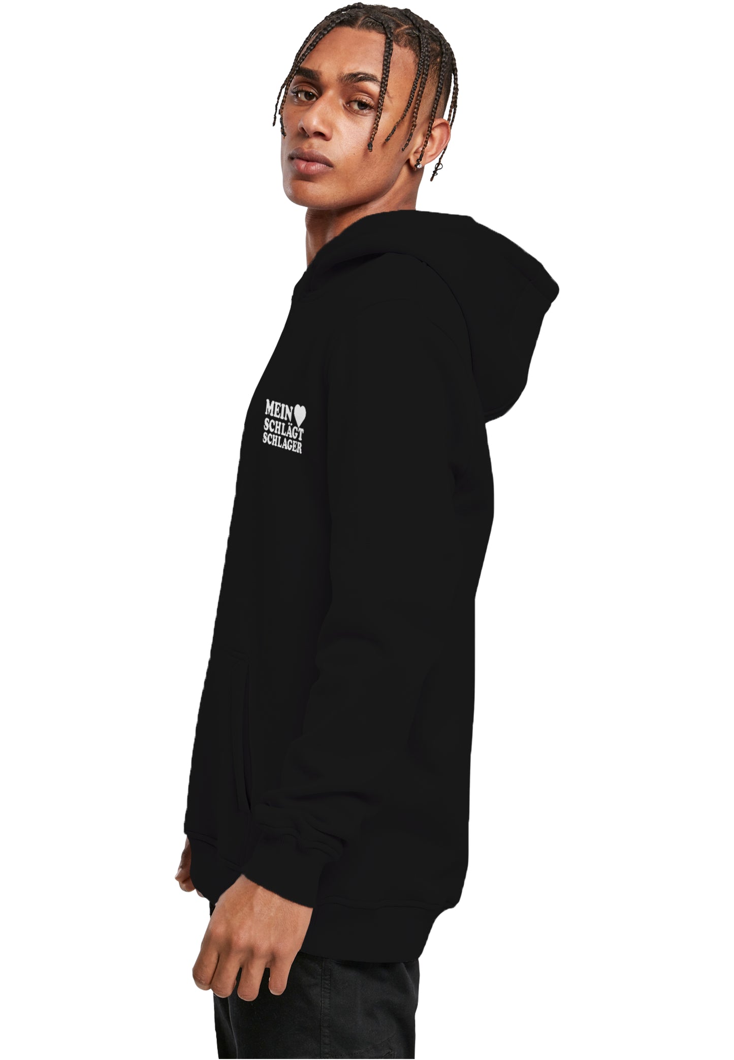 MHSS Logo Weiß Hoodie 2 Black