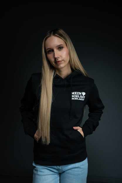 Schlager Logo Hoodie Schwarz mit kleinem Logo