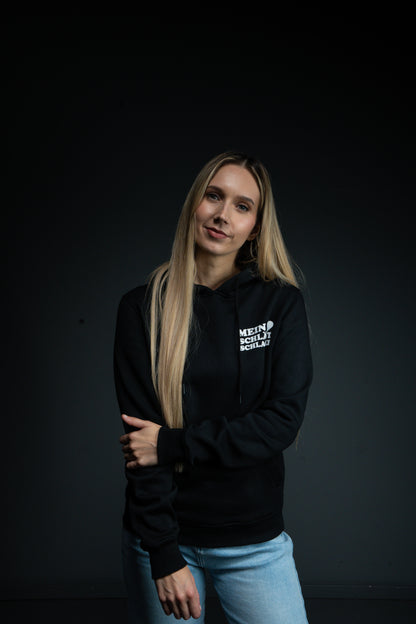 Schlager Logo Hoodie Schwarz mit kleinem Logo