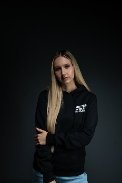 Schlager Logo Hoodie Schwarz mit kleinem Logo