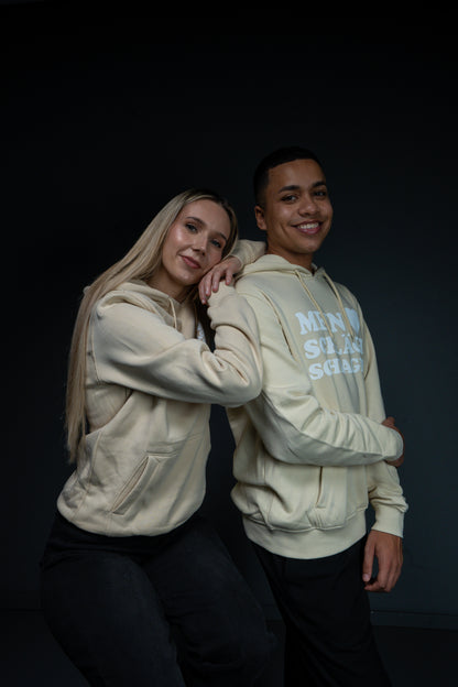 Schlager Logo Hoodie Sand mit großem Logo