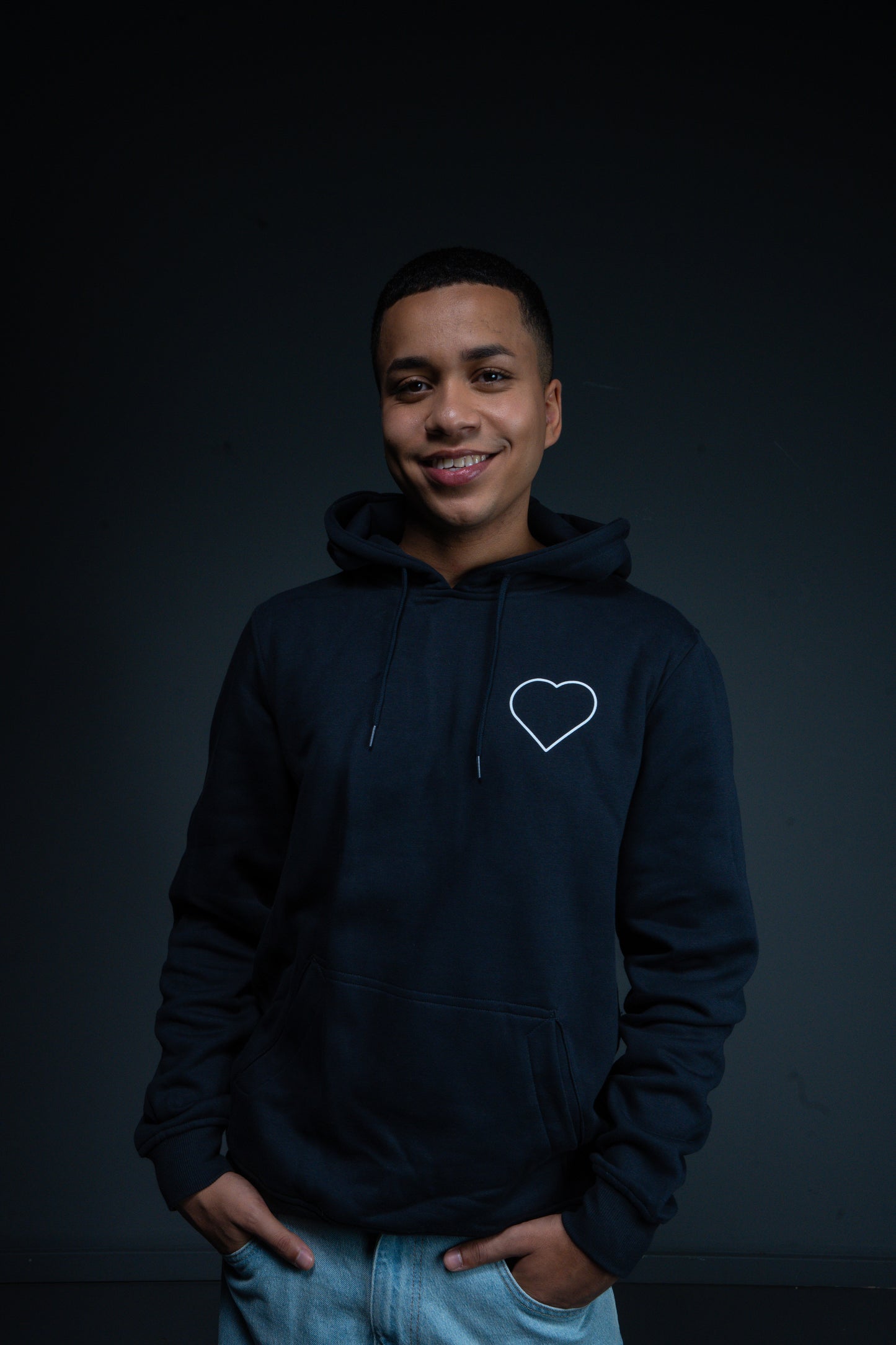 Schlager Hert Hoodie Dunkelblau mit Rückenprint