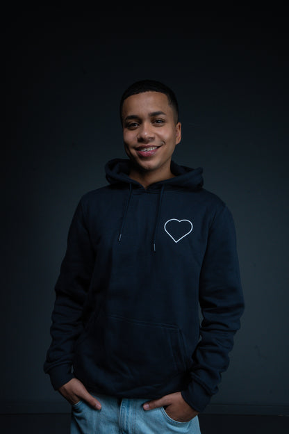 Schlager Hert Hoodie Dunkelblau mit Rückenprint