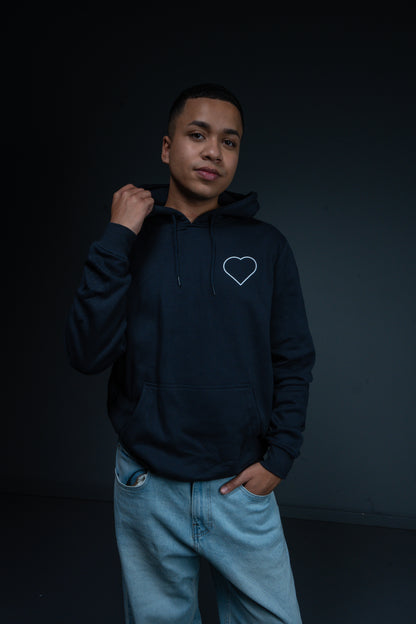 Schlager Hert Hoodie Dunkelblau mit Rückenprint