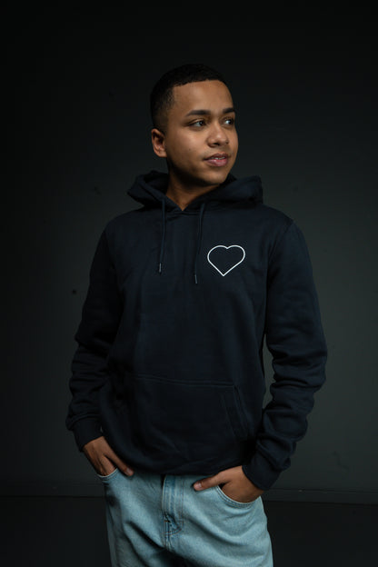 Schlager Hert Hoodie Dunkelblau mit Rückenprint