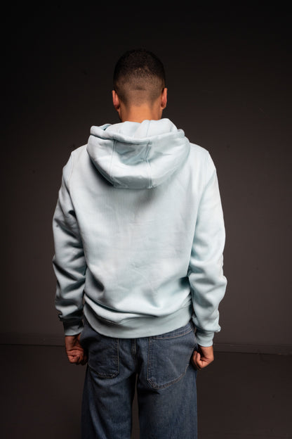 Schlager Logo Hoodie Hellgrau mit kleinem Logo