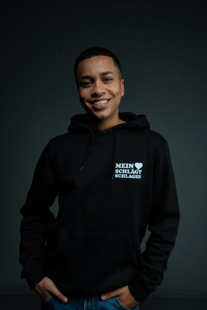 Schlager Logo Hoodie Schwarz mit kleinem Logo