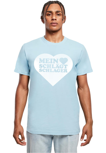 MHSS Herz Weiß T-Shirt Ocean Blue