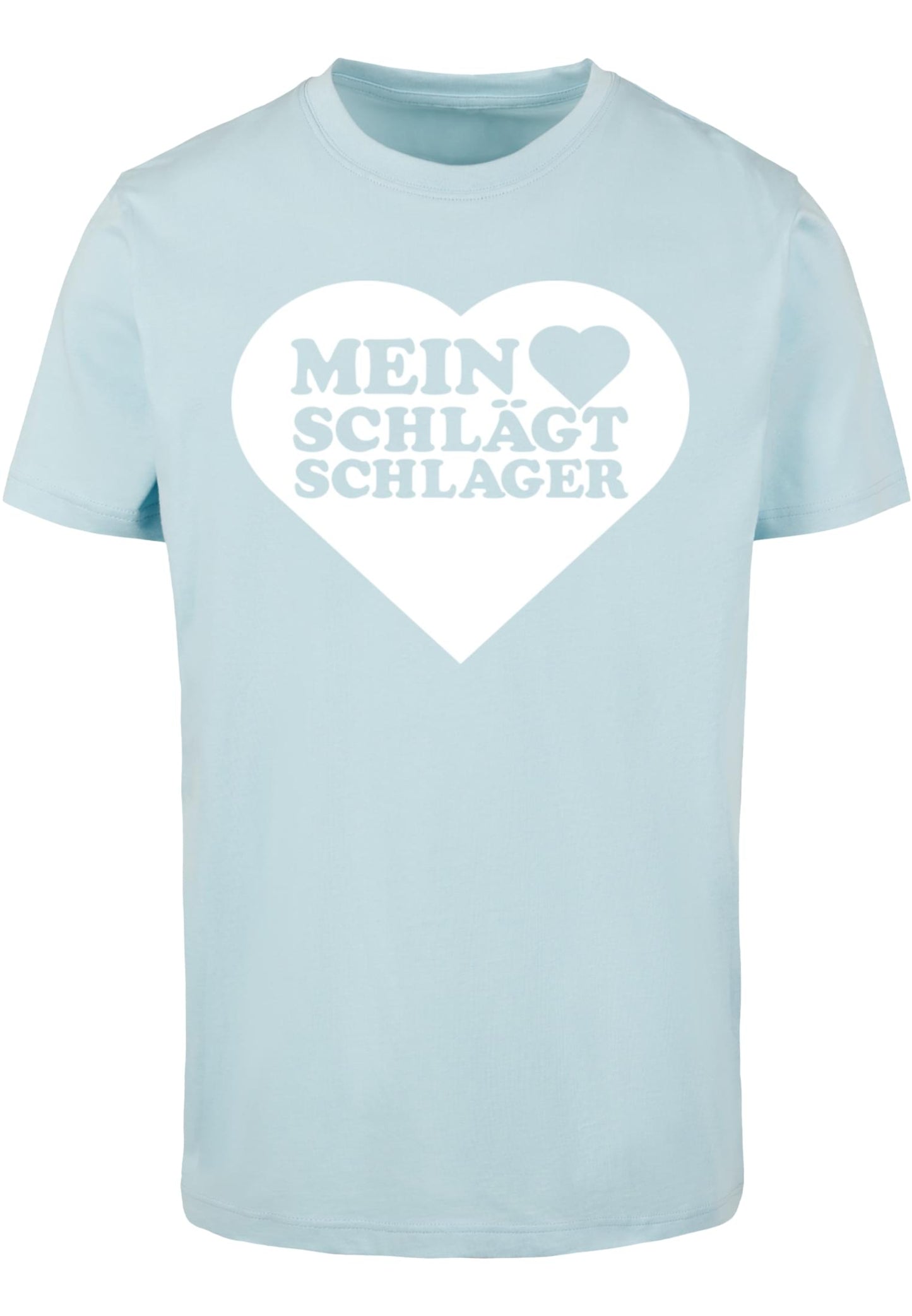 MHSS Herz Weiß T-Shirt Ocean Blue