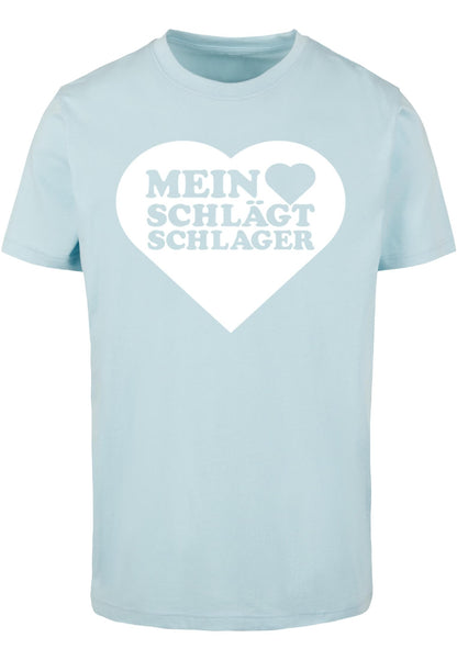MHSS Herz Weiß T-Shirt Ocean Blue