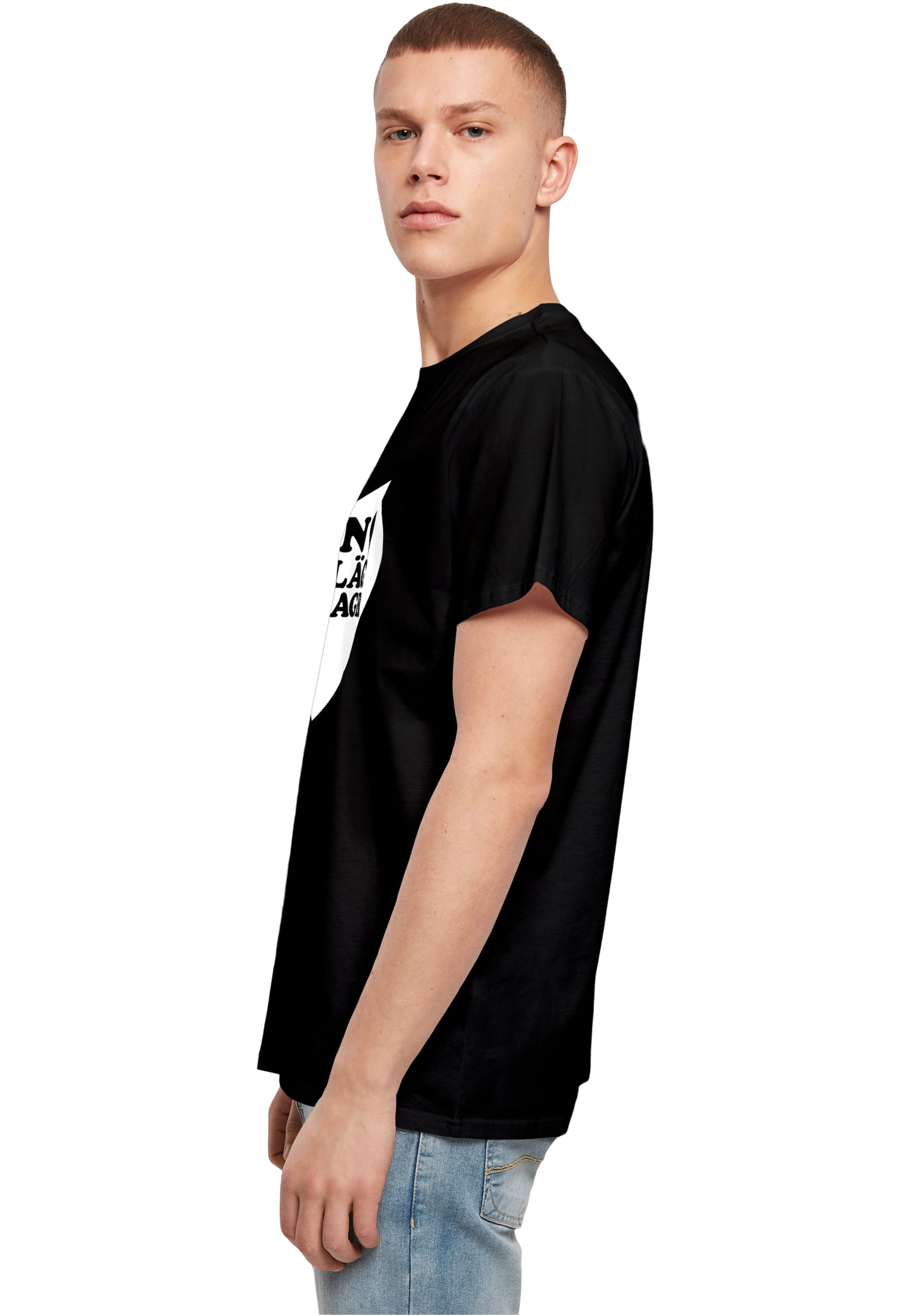 MHSS Herz Weiß Basic T-Shirt Black