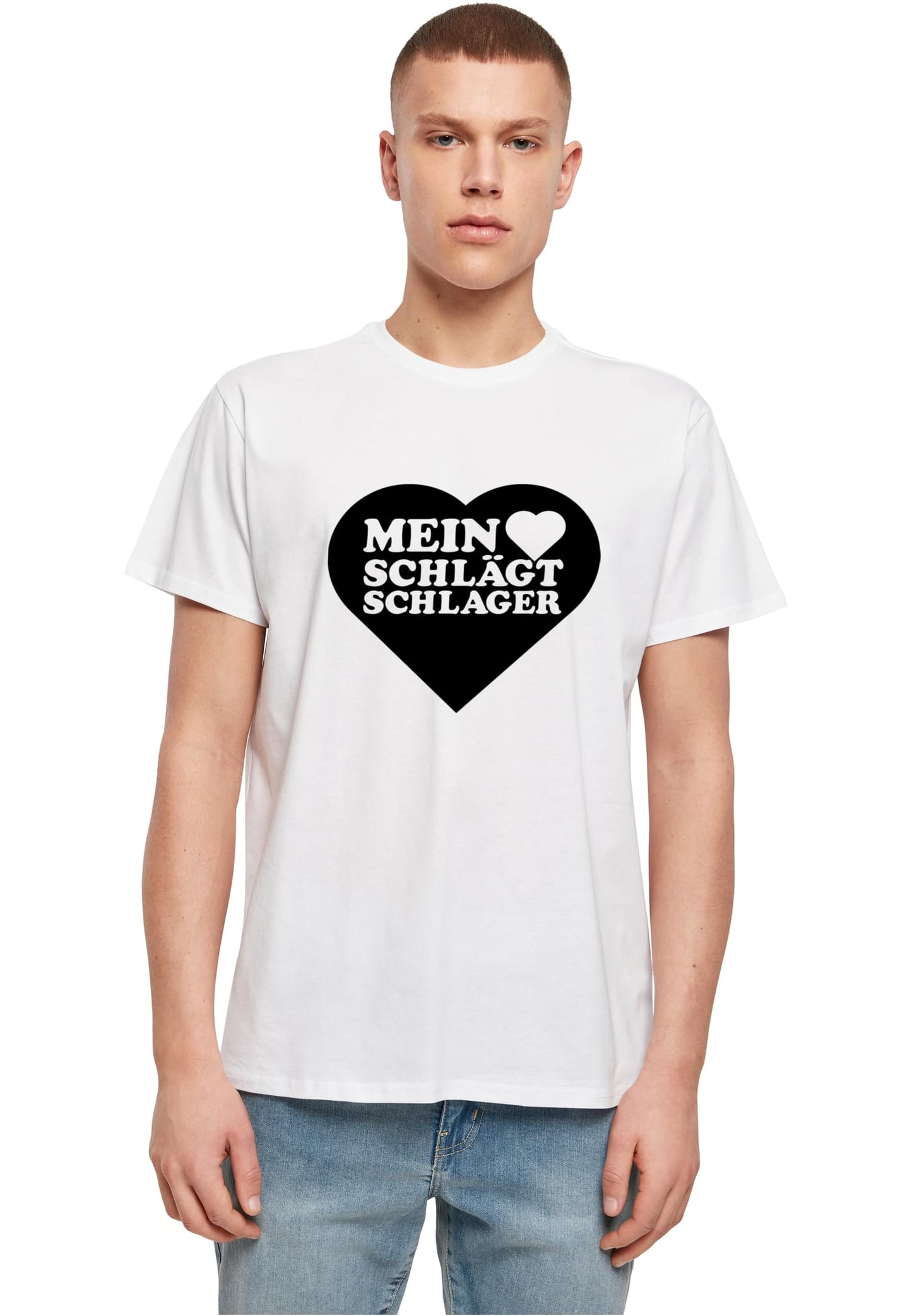 MHSS Herz Schwarz Basic T-Shirt White