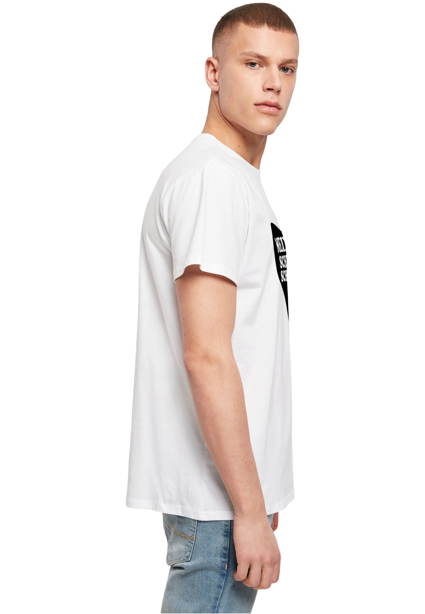 MHSS Herz Schwarz Basic T-Shirt White
