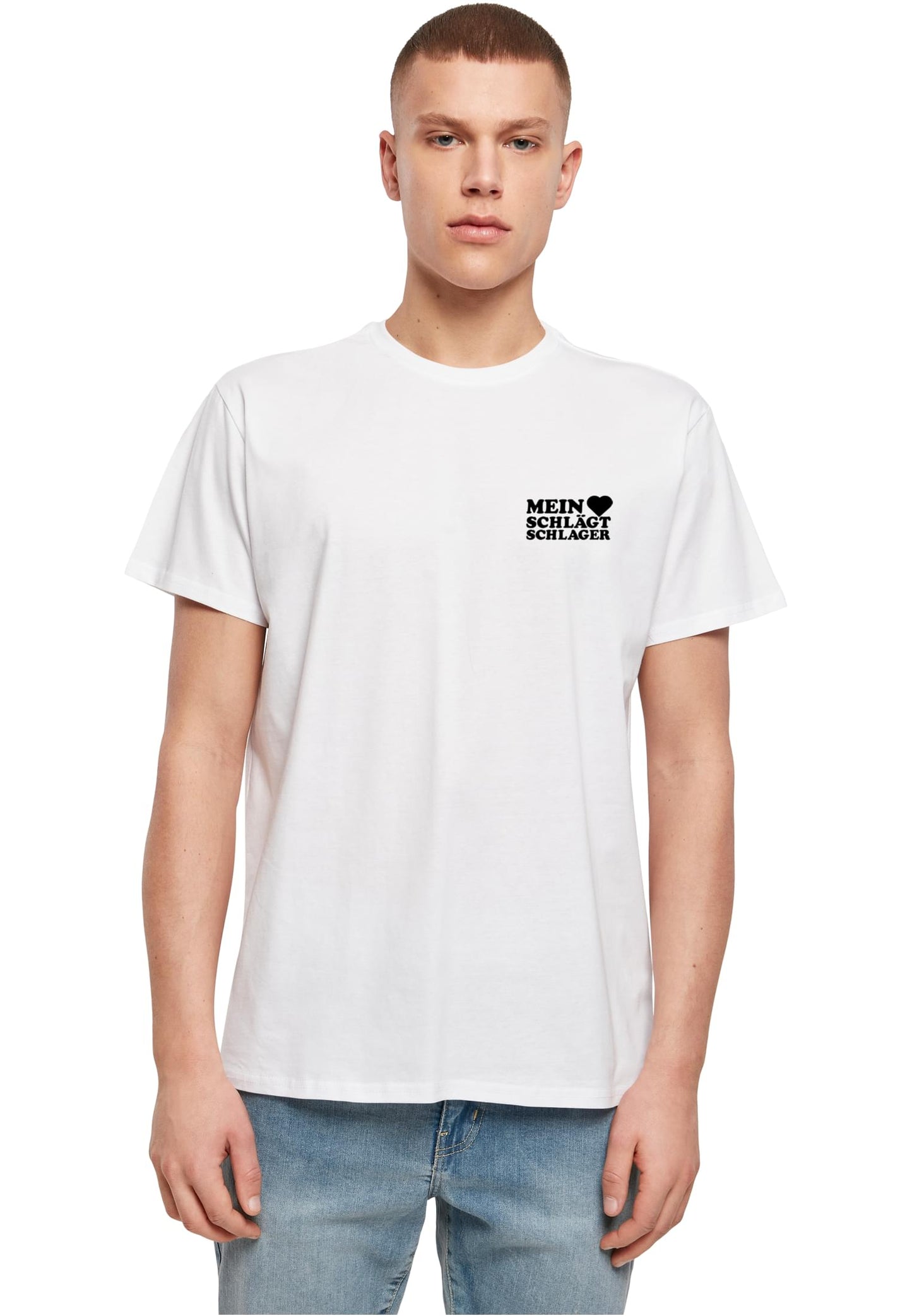 MHSS Logo Schwarz Basic T-Shirt 2 White