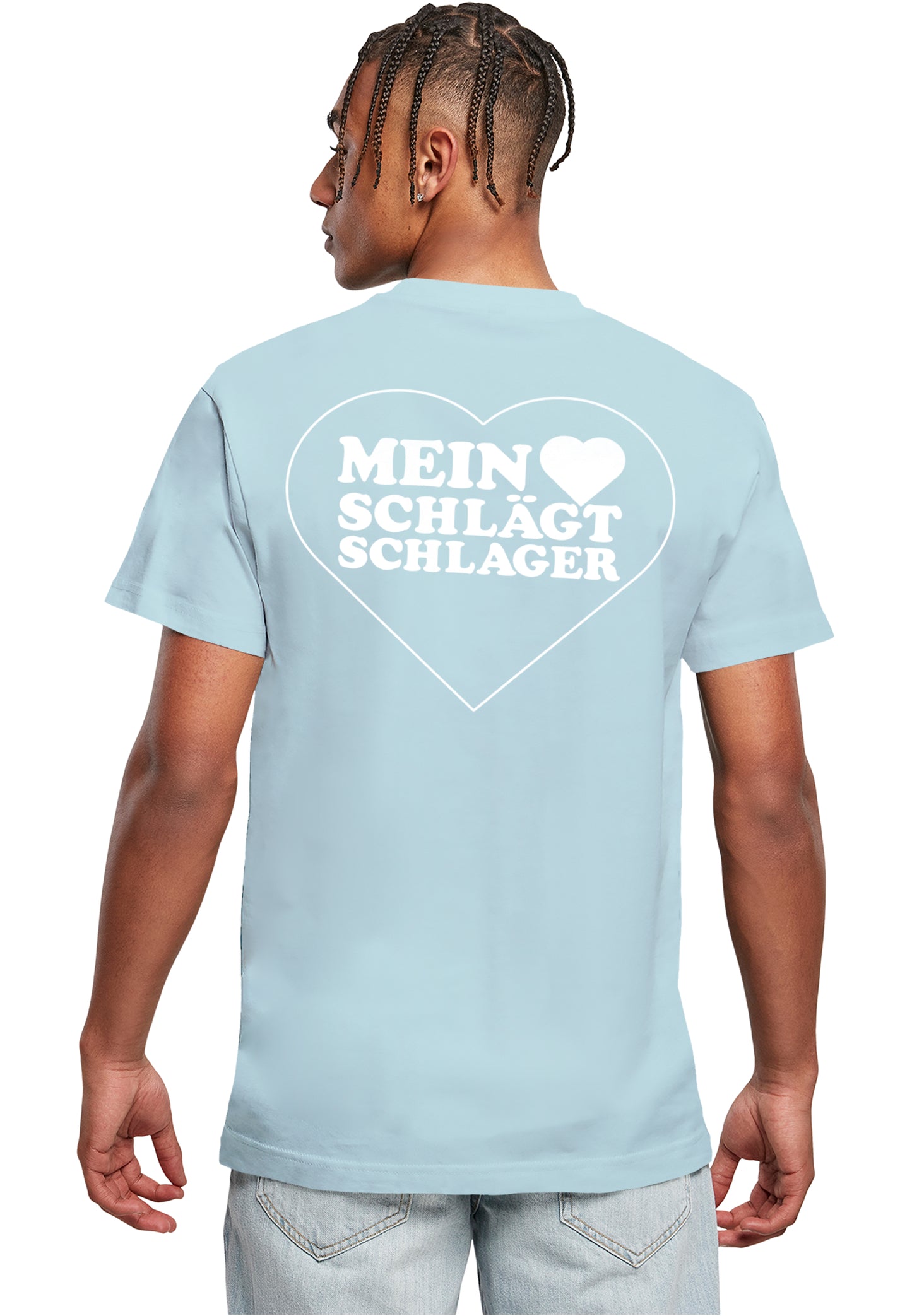 MHSS Herz Weiß 2 T-Shirt Ocen Blue