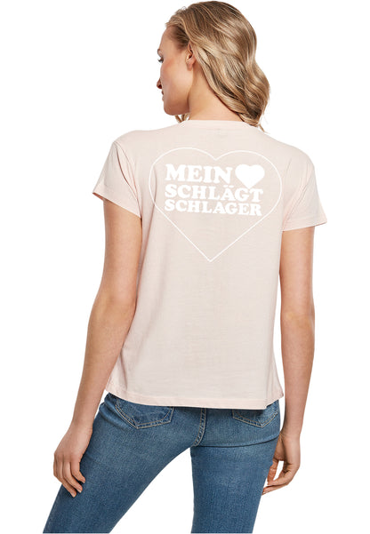Ladies MHSS Herz Weiß 2 T-Shirt Pink