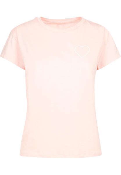 Ladies MHSS Herz Weiß 2 T-Shirt Pink
