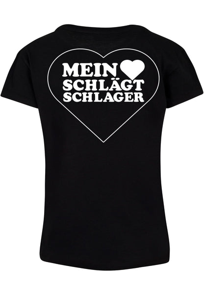 Ladies MHSS Herz Weiß 2 T-Shirt Black