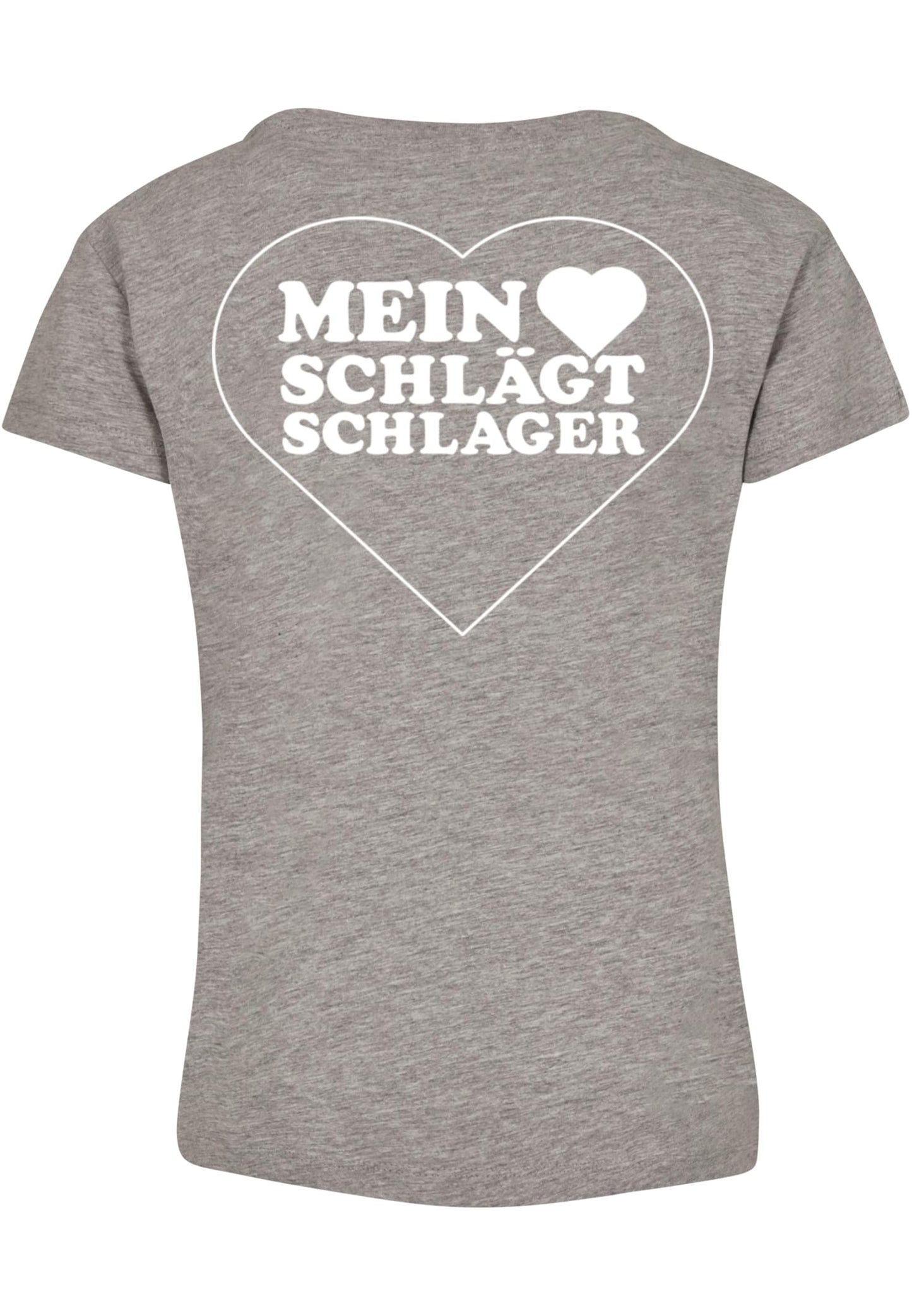 Ladies MHSS Herz Weiß 2 T-Shirt Heather Grey