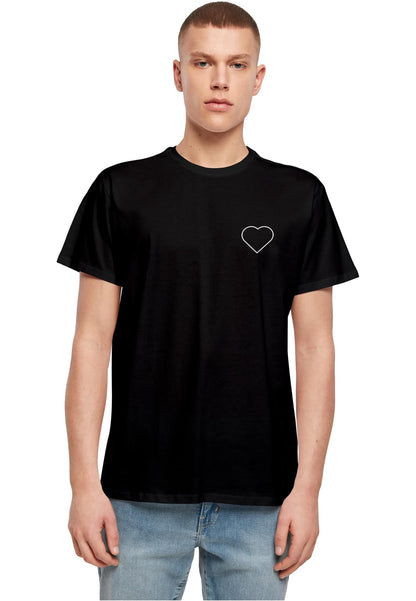 MHSS Herz Weiß 2 Basic T-Shirt Black