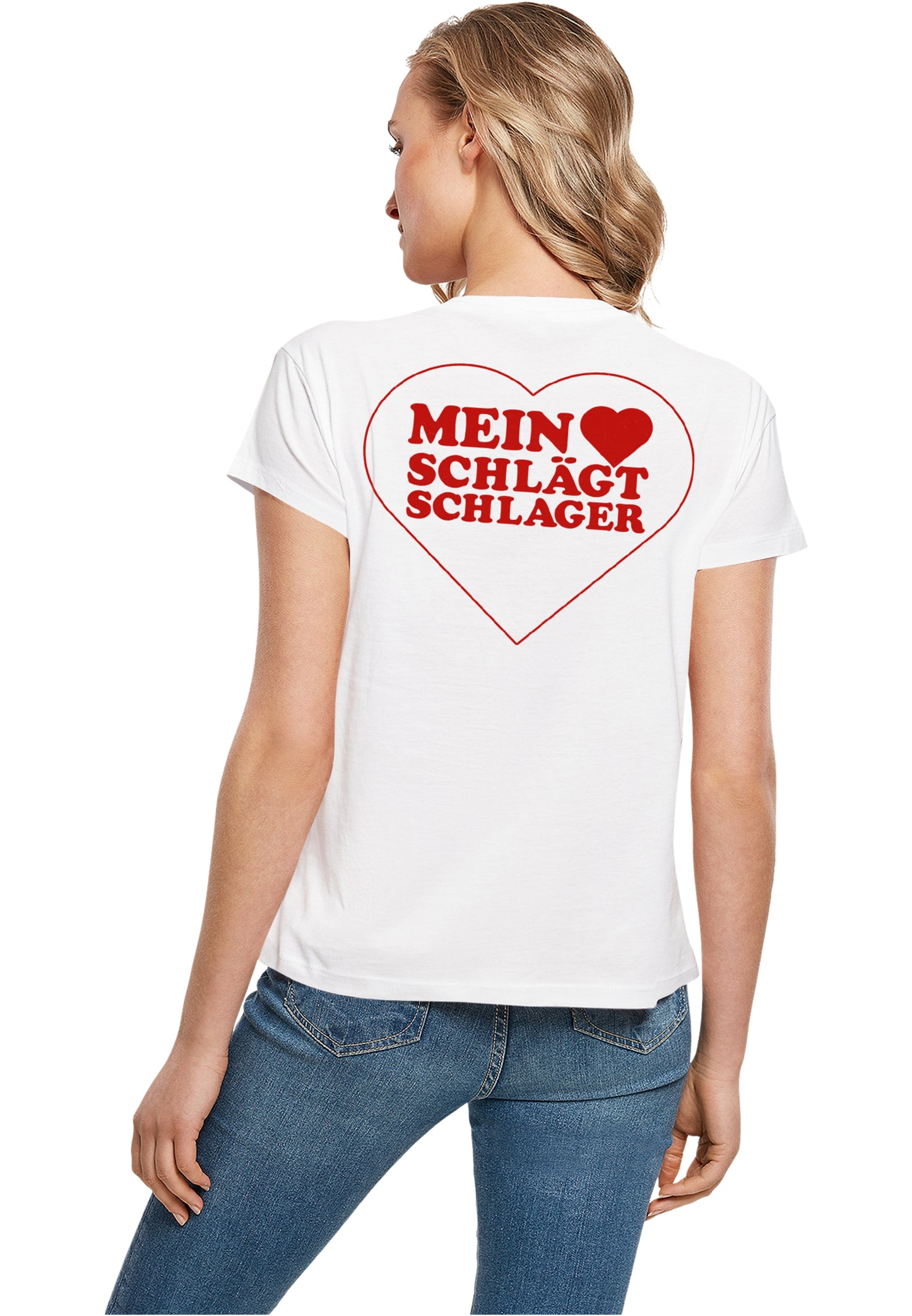 Ladies MHSS Herz Rot 2 T-Shirt White