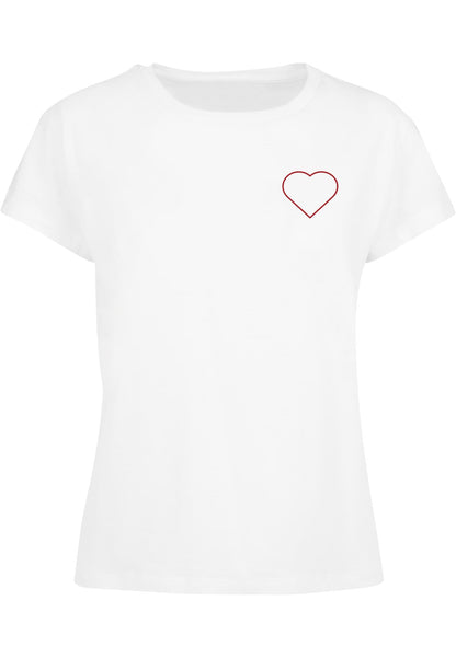 Ladies MHSS Herz Rot 2 T-Shirt White