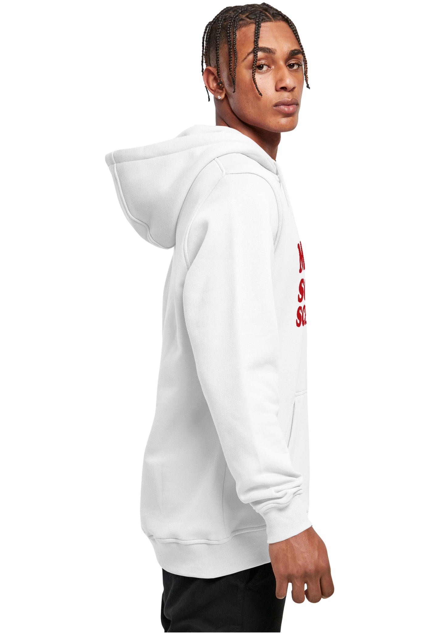 MHSS Logo Rot Hoodie White