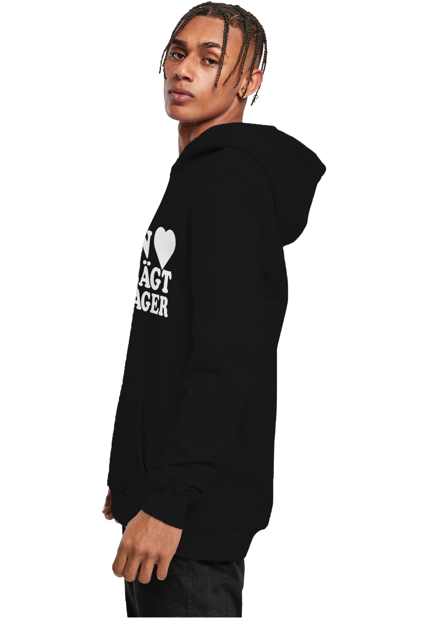 MHSS Logo Weiß Hoodie Black