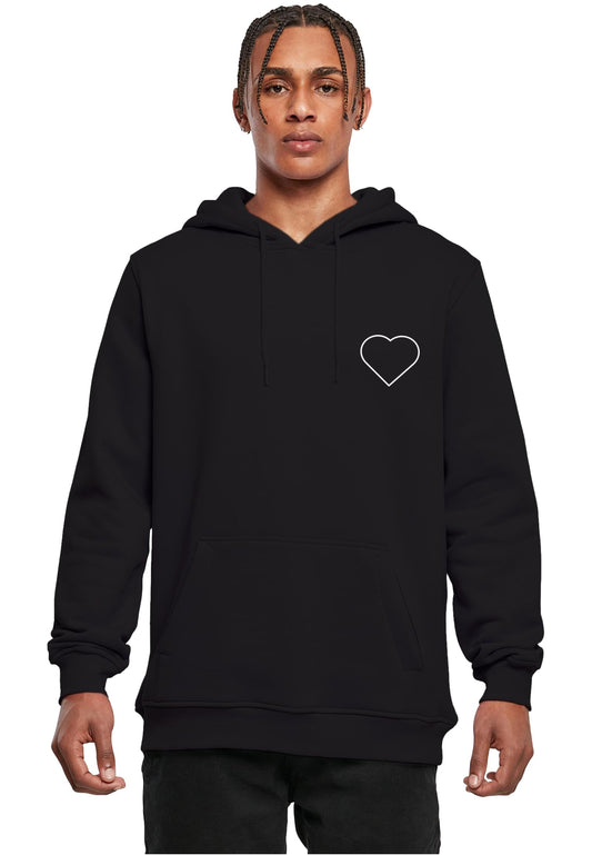 MHSS Herz Weiß 2 Hoodie b Black