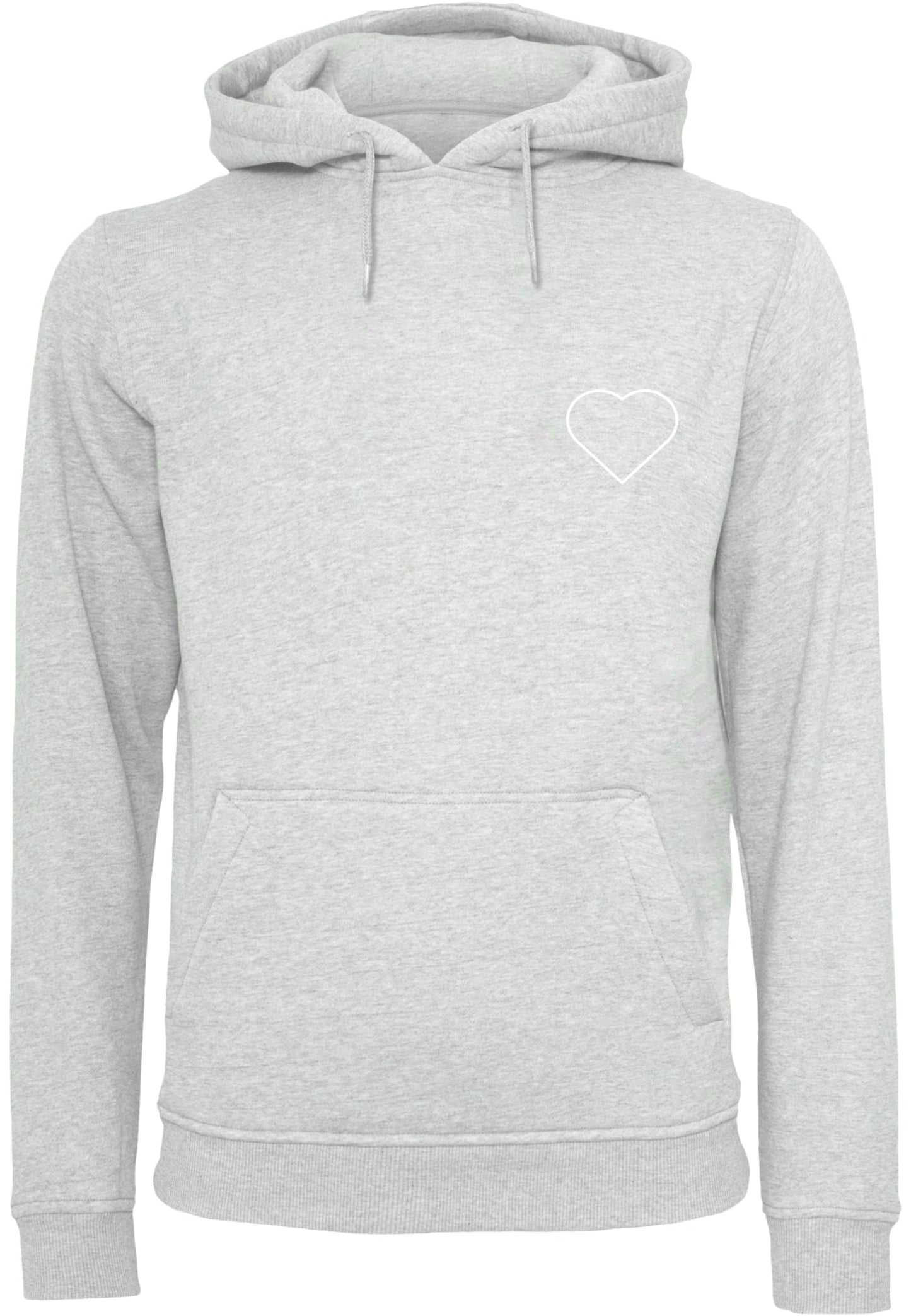 Schlager Herz Hoodie Grau mit Rückenprint