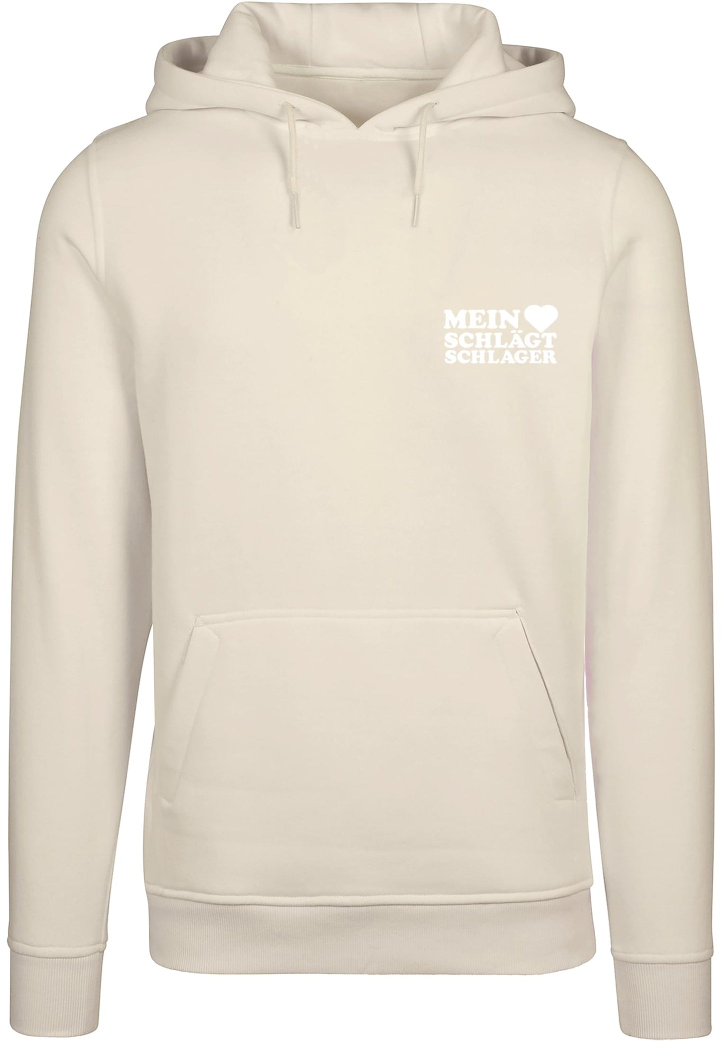 Schlager Logo Hoodie Sand mit kleinem Logo