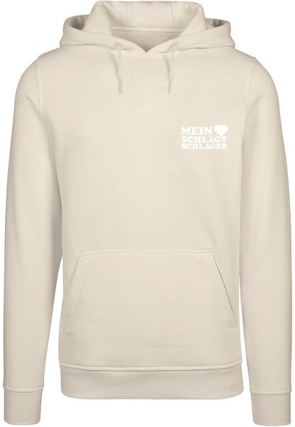 Schlager Logo Hoodie Sand mit kleinem Logo