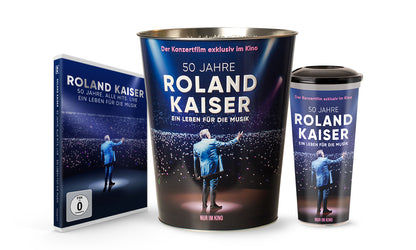 Roland Kaiser - 50 Jahre. Alle Hits.Live "Ein Leben für die Musik" (Komplettpaket: DVD+Popcornbehälter+Trinkbecher)
