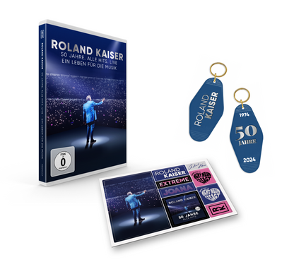 Roland Kaiser - 50 Jahre. Alle Hits. Live (DVD + Magnetsheet + Schlüsselanhänger)